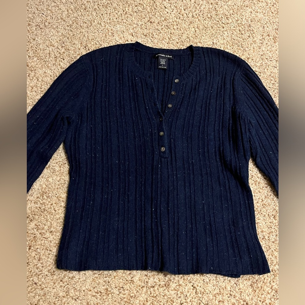 Half Button Down Abercrombie And Fitch Sweater - image 1